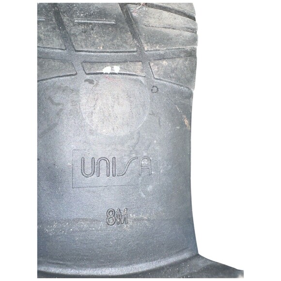 Black Suede Knee High Boots Size 8M Block Heel Riding Tall Zip Goth Twilight - Picture 11 of 13